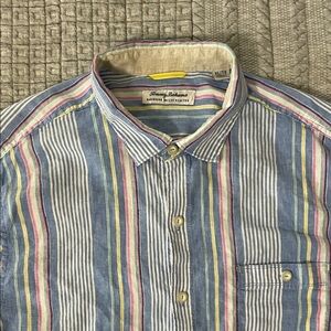 Tommy Bahama Barbados Breeze Stretch Men's Multicolor Striped Button Down Shirt
